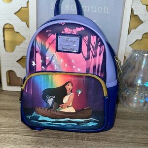Loungefly Disney Pocahontas Just Around The River Bend Mini Backpack used once